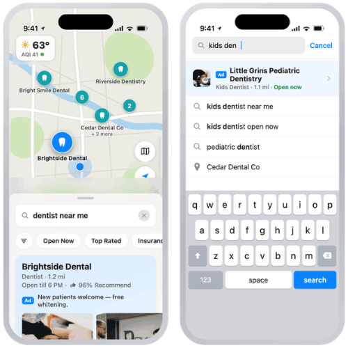 Apple Map Ads for Dentists Mockup  (2)