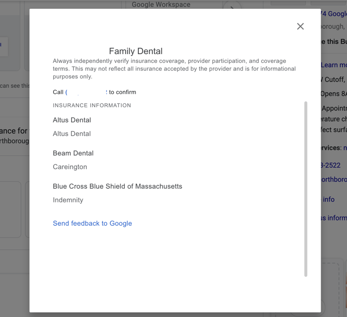 accepted insurances 1