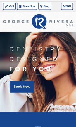 Great Dental Websites Old Menu Navigation Mobile